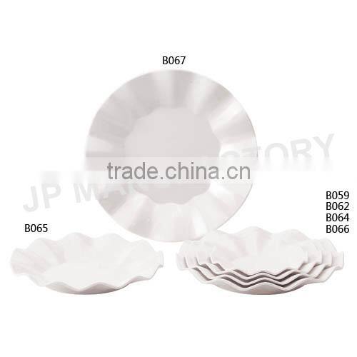 Round White Melamine flat plate A5 material B128