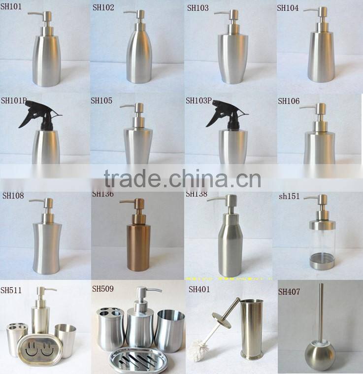 High quality 304 stainless steel hand liquid bottle body wash bottle soap dispensers