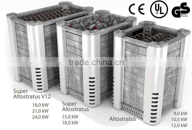 stone and stainless sauna heater