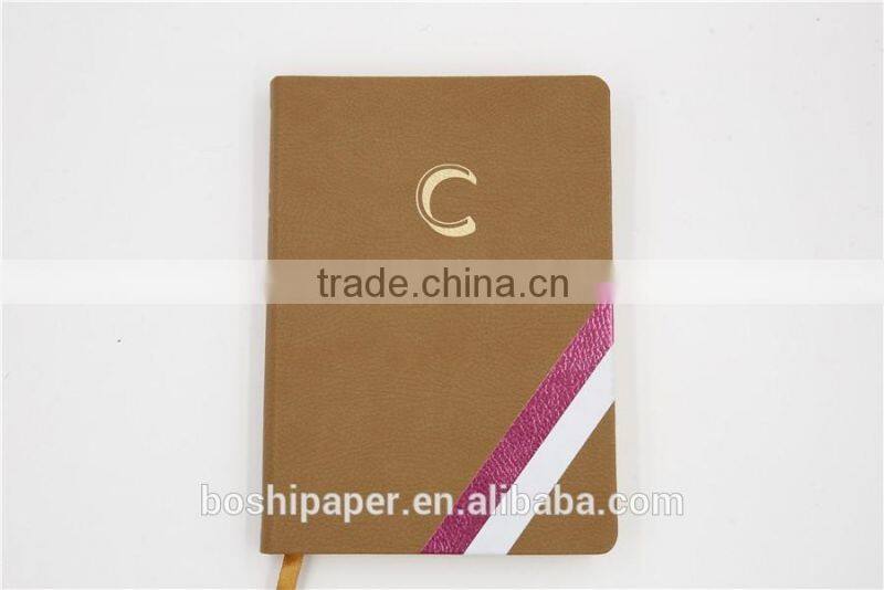 New Design ABCD Letters PU hardcover Journal