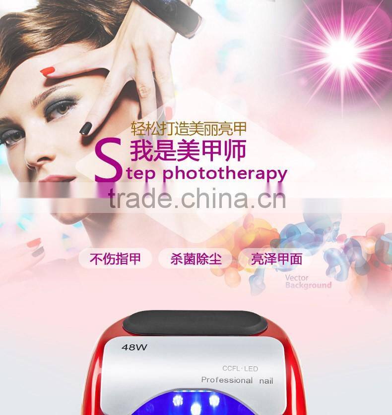 2016 Promotion Hotsaling Factory outlets 48 Watts LED Nail UV Lamp 48W LED UV Nail Gel Polish Curing Lamp Dryer