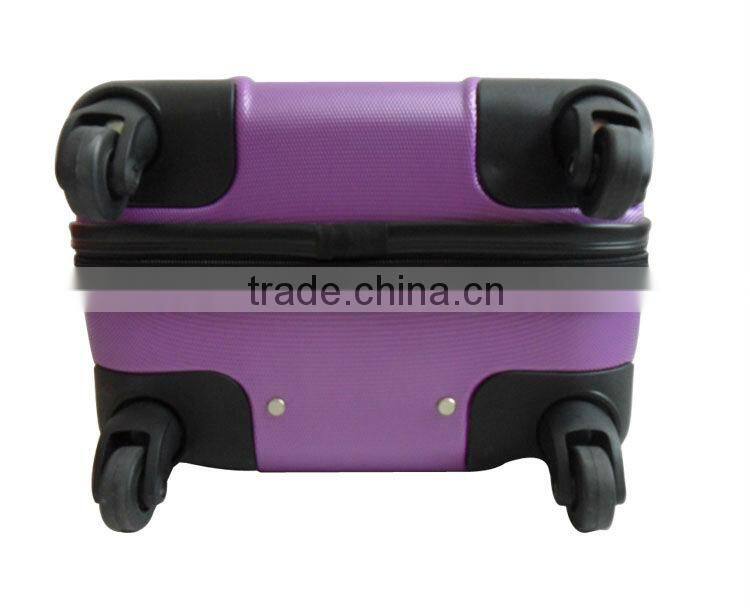 2014 china supplier simple accessories cheap price 3pcs abs trolley luggge set 16'' 18''cabin size travel case four wheels