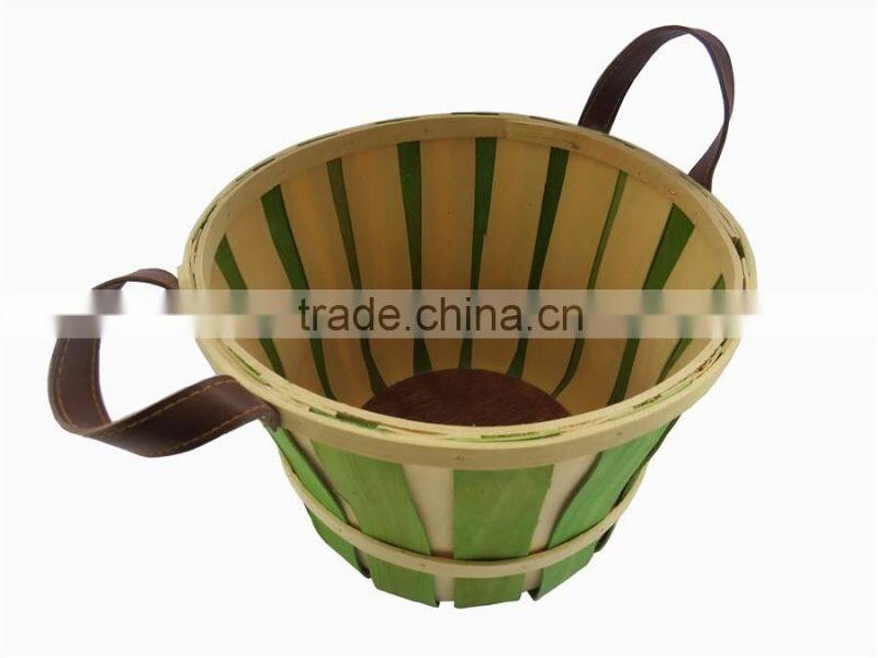 Beautiful decorate green flower basket