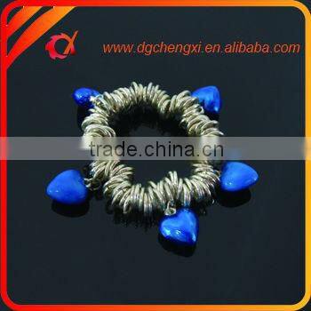 Promotion bling design link bracelet with flower & W shaped charms