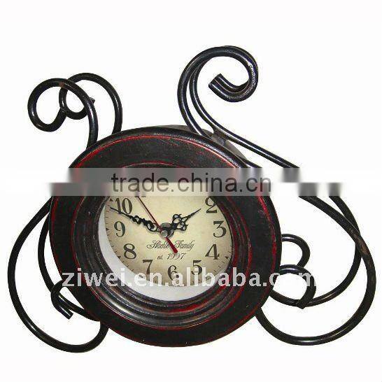 Decorative matel table clock with easel /Decorative wooden table clock with easel/Decorative table top clock