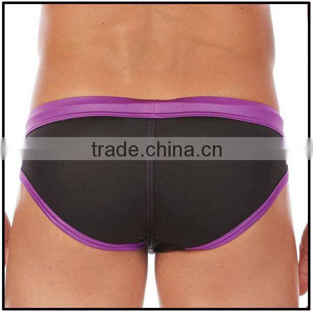2014 mens swimwear solid color silky cozy nylon fabric sexy swim brief men full sexy photos
