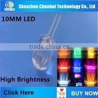 2016 Wholesales Ultra Bright Through Hole Outdoor Led 10mm White