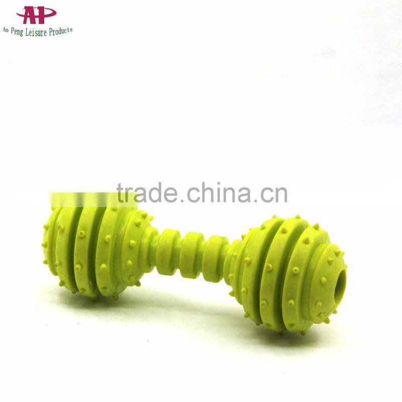 Dumbbell Shaped Dog Soft Rubber Toy Dog Chew Training Toy