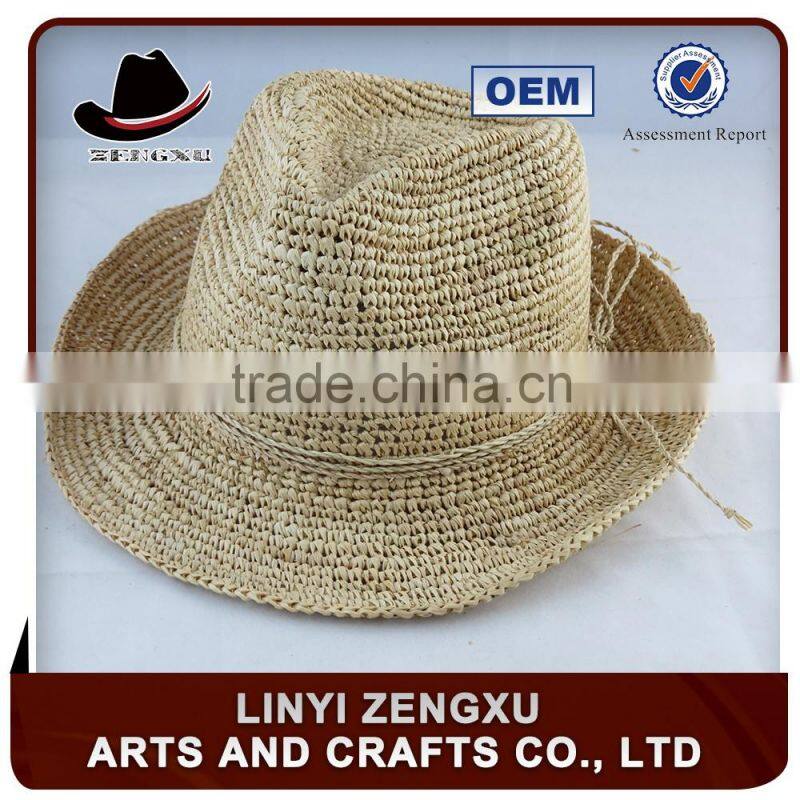 fancy lady hand crocheted straw hat