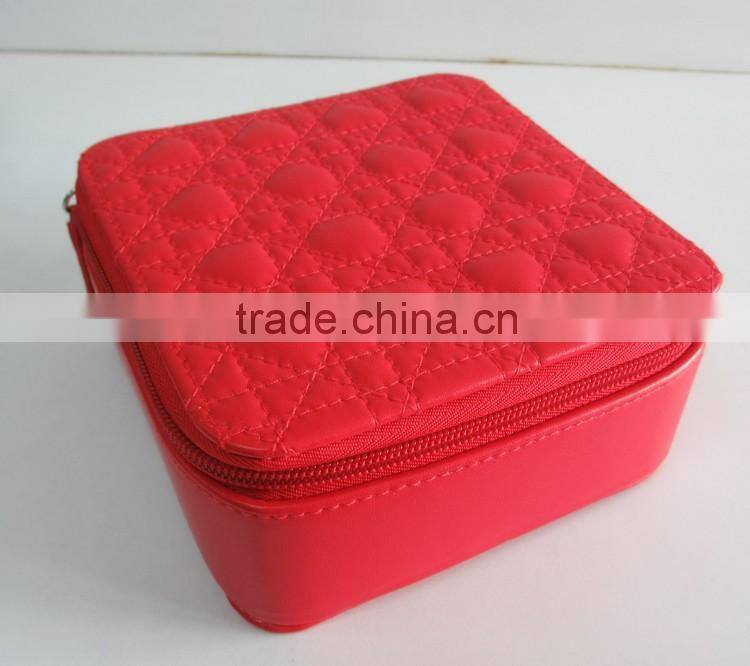 PU quilted cover cosmetic case