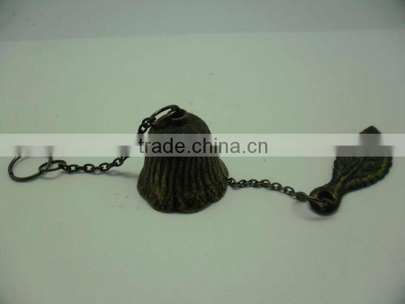 12" cast iron wind bell with bronze finish, japanese bell style ssuitable for various decorations (A645)