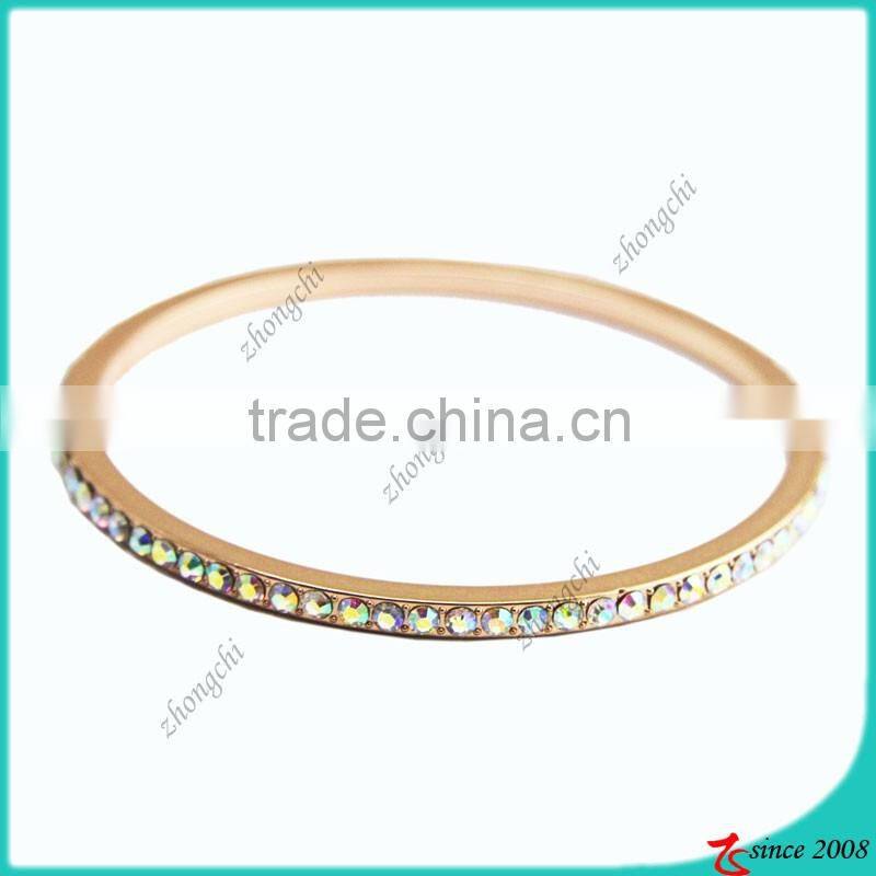 Crystals zinc alloy metal bangle (MB)