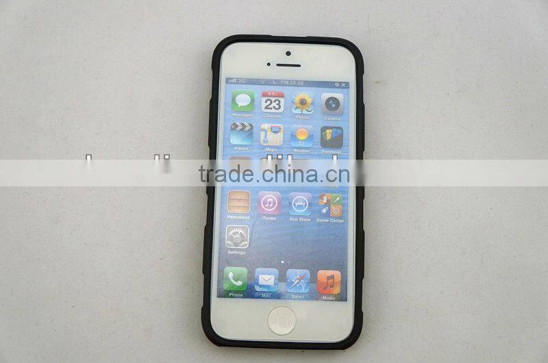 hot selling tpu bumper + matte pc backside case for iphone 5