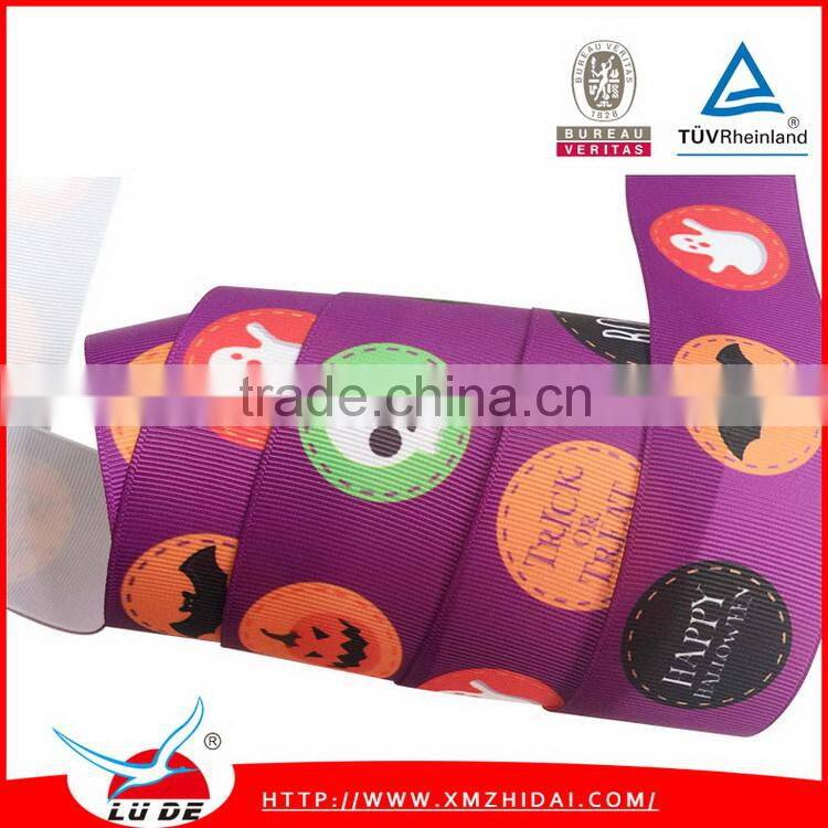 Wholesale High Quality Printed Grosgrain Ribbon For Holloween Party