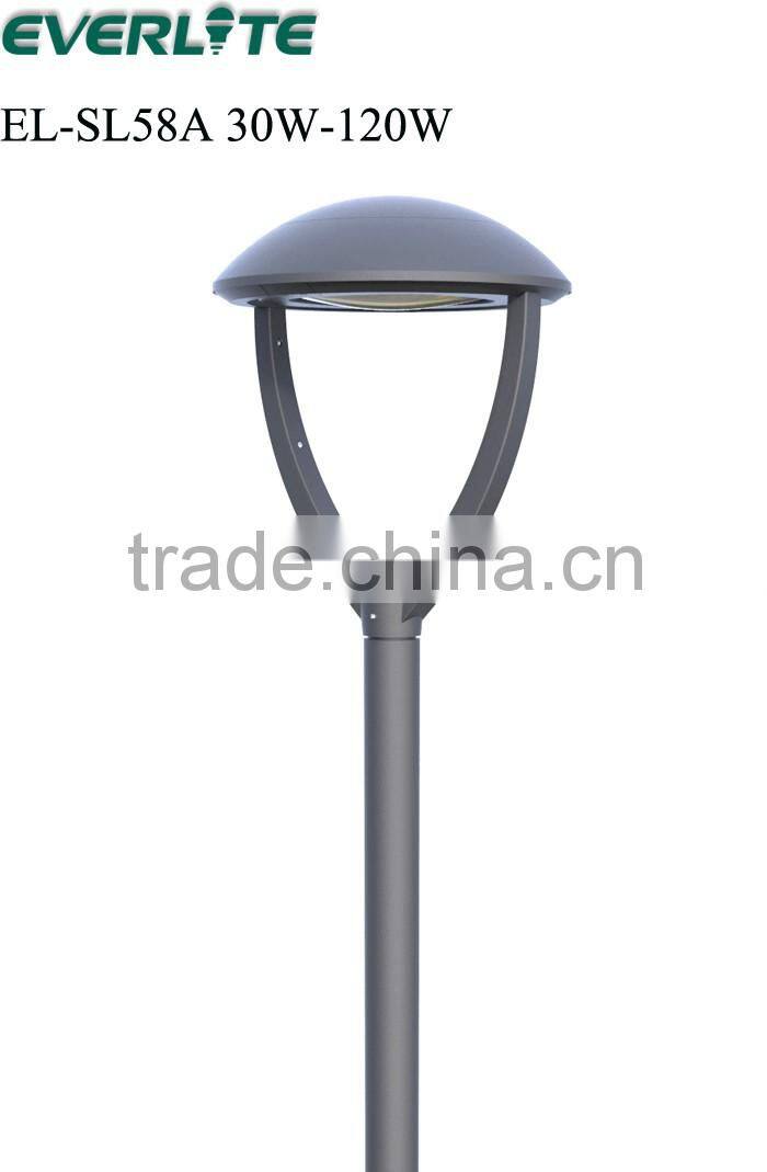 New designed round design 110lm/w IP65 IK08 led post top lantern 80w