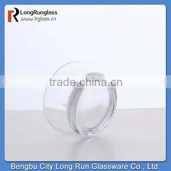 LongRun 2015 simple design high white Glass Candle Holders For wedding centrepiece wholesale