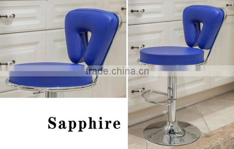 Beautiful beige leather bar stools, up and down bar stool for sale