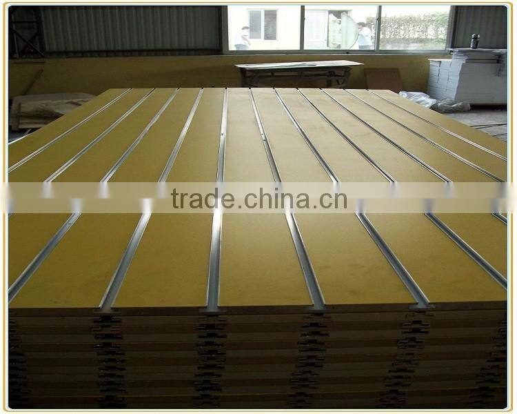 Melamine or PVC slotted MDF board for furniture