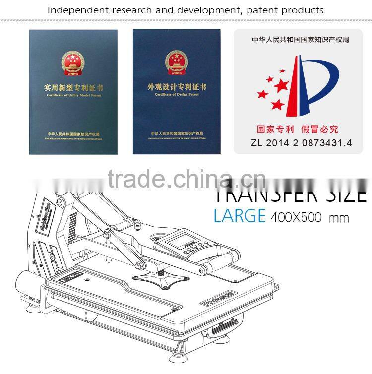 2015 Sunmeta Automatic open digital screen flatbed T-shirt heat press machine