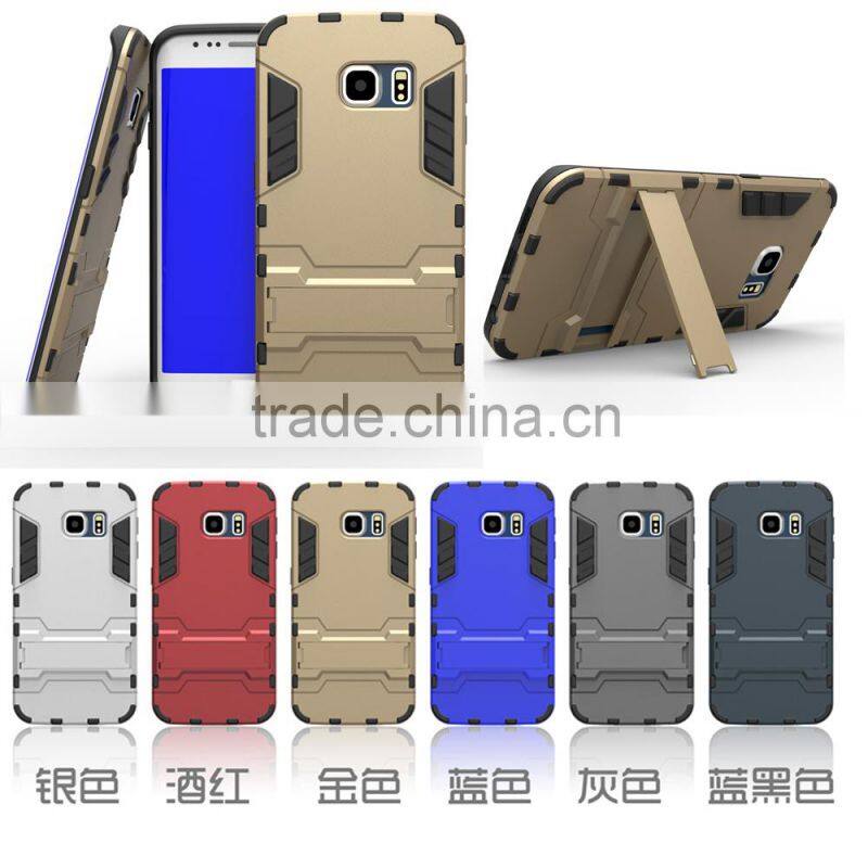 Multi-function hybrid combo stand slim armor case for samsung galaxy s6 edge G925F