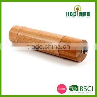 Bamboo shape pepper mill/wooden pepper grinder for kitchen