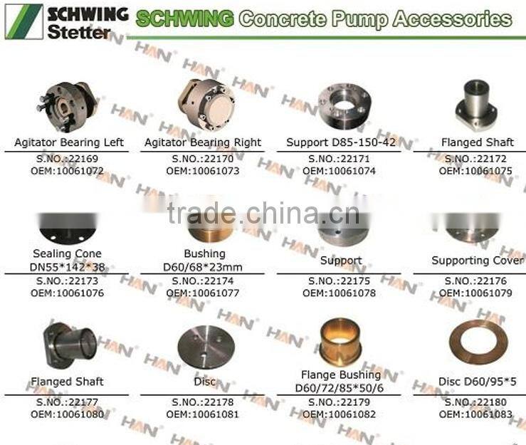 SCHWING flanged shaft OEM 10061075 for putzmeister concrete pump spare parts sany zoomlion cifa junjin ihi