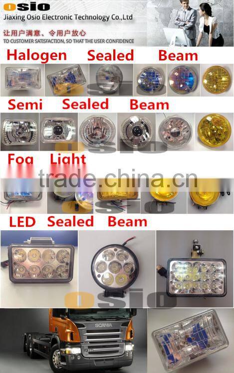 7 inch Round BMC with Hold Crystal Iron Auto Halogen Semi Sealed Beam Headlight Install H4 Bulb