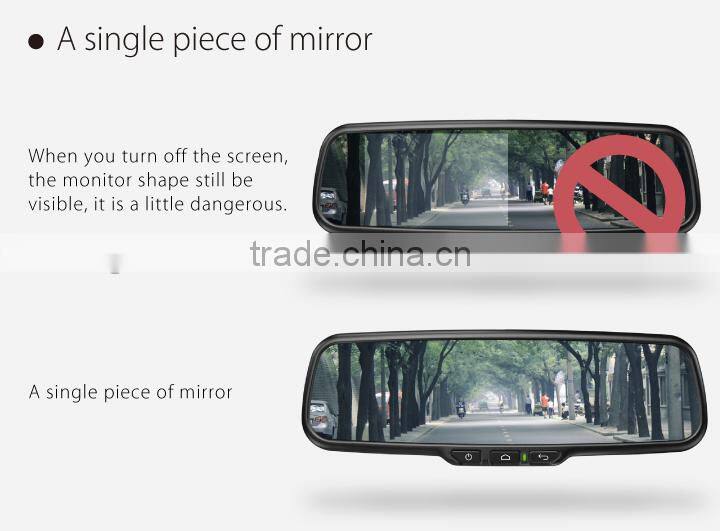 gps navigation car interoir rearview mirror; dvr recording; bluetooth; google map;wireless camera