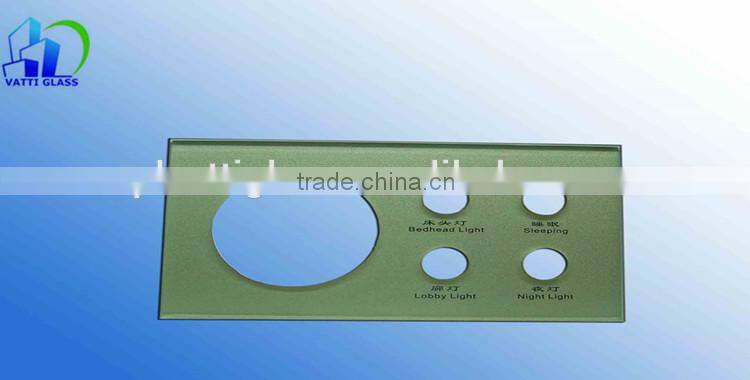 The coated glass switch panel