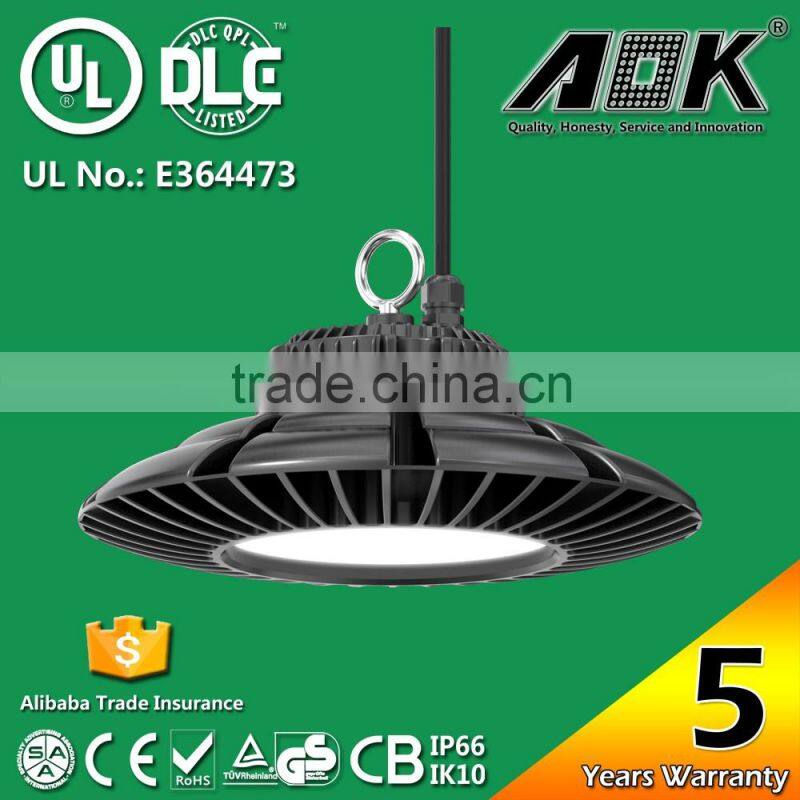 Industrial 120W UFO LED High Bay Light IP66 Dimmable for Warehouse Factory Supermarket