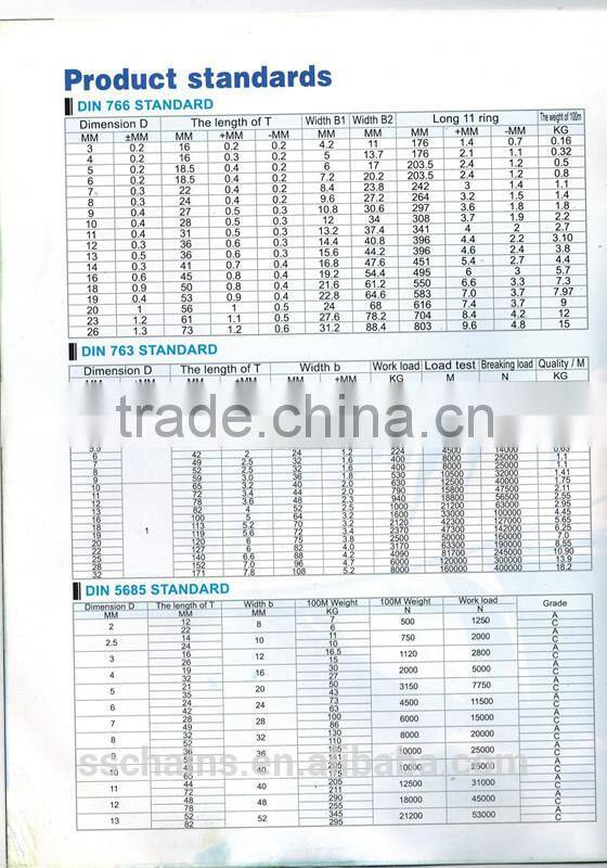 Japanese Standard Stainless Steel Lifting Chains