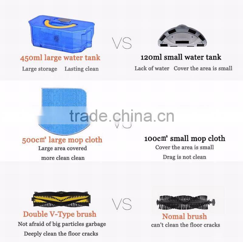 ILife V7S CHUWI 2 in 1 Wet Robot Vacuum Cleaner for Home Wet Dry Clean Water Tank Double Filter Ciff Sensor