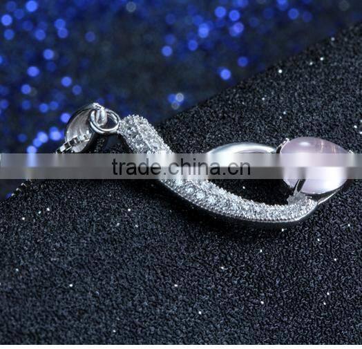 cute animal girls natural rose quartz stone different types of pendant chains jewelry