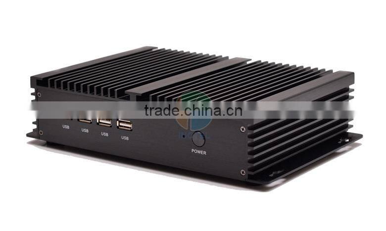 Slient mini pc computer fanless office computer with Intel i3 4010u processor 2 COM 4 USB3.0 with 16G RAM 32G SSD 1TB HDD