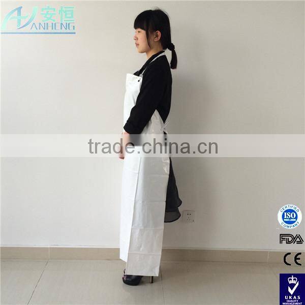 CE ISO FDAcertificates PVC apron/butcher apron /whiteand black PVC apron