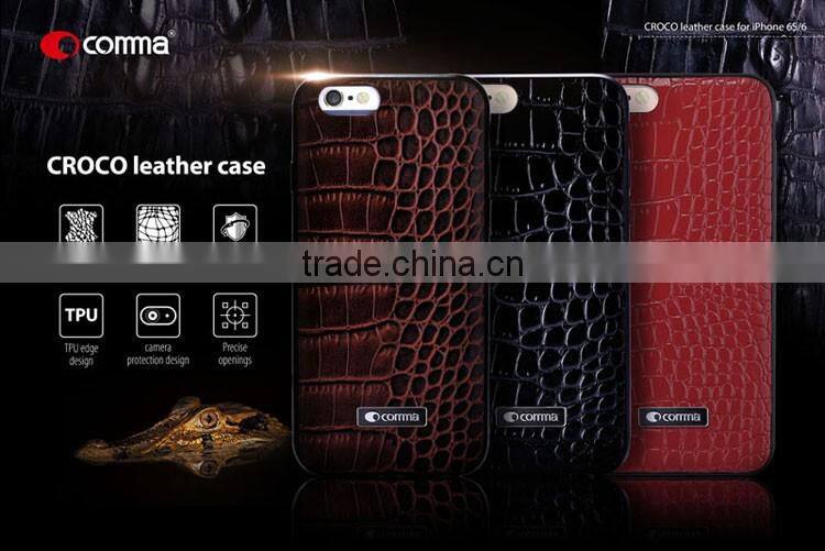High End Fashion Genuine Leather Case for iPhone 6, Crocodile Skin Back Cover Leather Case for iPhone 6s