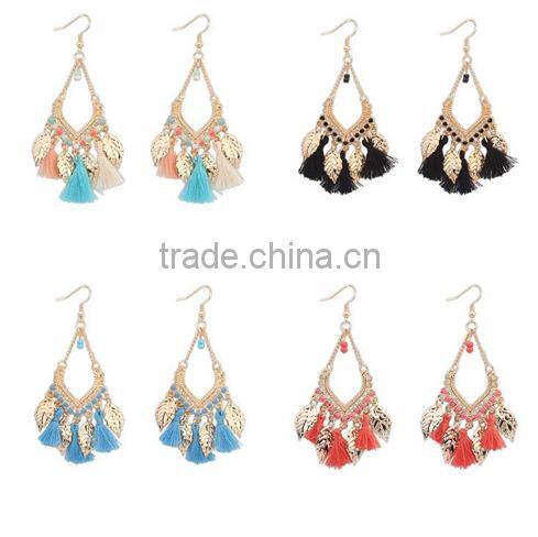 Lleaf ladies earrings wholesale jewelry tassel earrings