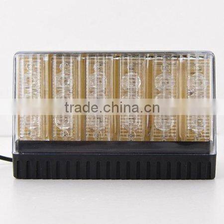 White And Yellow 12V/24V LED Strobe Warning Light Warning Blinker