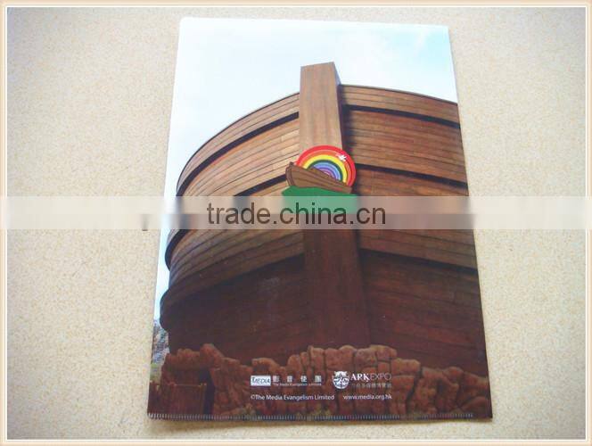 L shape PP plastic file folder with zipper