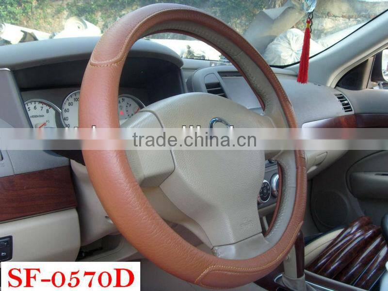hign quality hot sale car steering wheel cover with black rubber ring