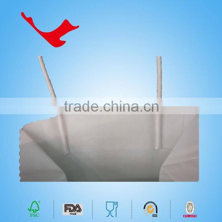 customized white kraft paper bag with twisted handle