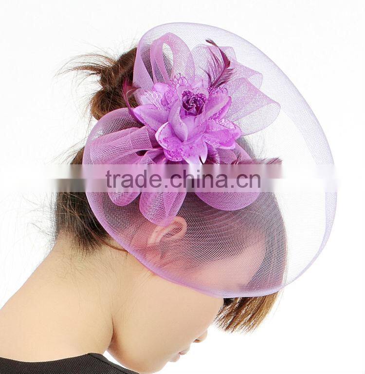 MYLOVE purple veil feather hat fascinations halloween costumes MLSM007