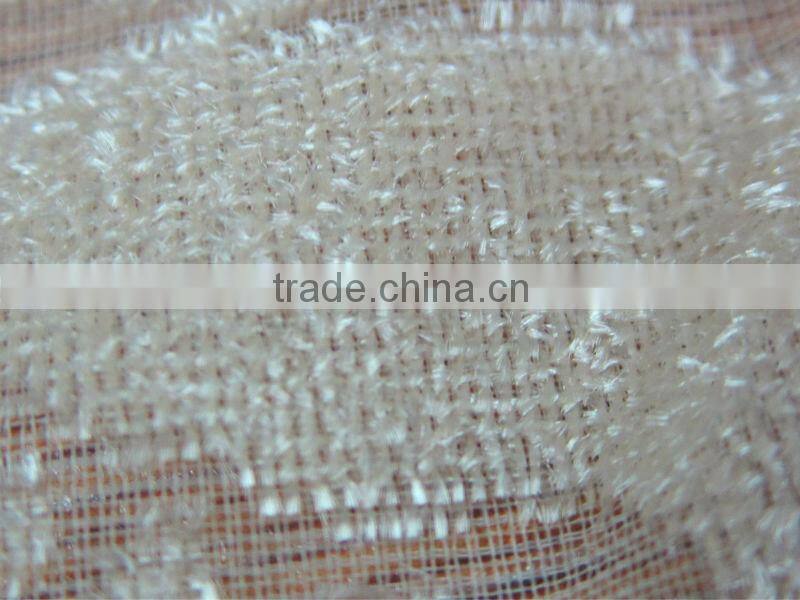 Cheap cvc Velvet jacquard knitting fabric burn out curtain fabric