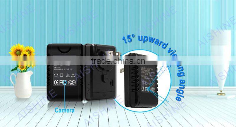 Home Security AISHINE Wifi AC Adaptor Camera P2P Remote controlled Camera SPY Hidden
