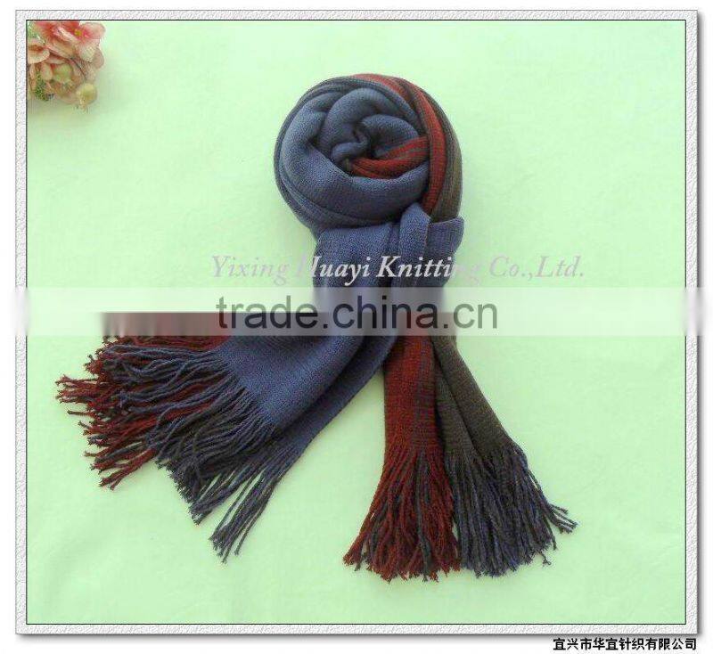 adult winter colors acrylic warp knitting scarf js344