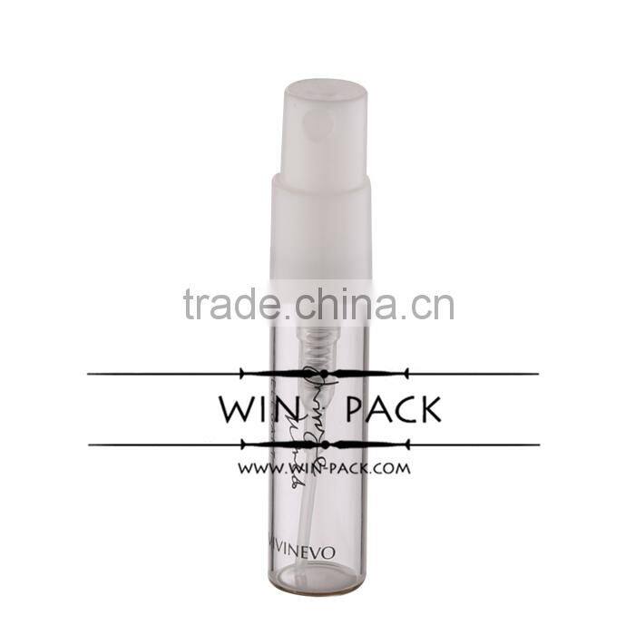2.5ml glass vials for perfume 1ml with plastic stopper or plastic sprayer
