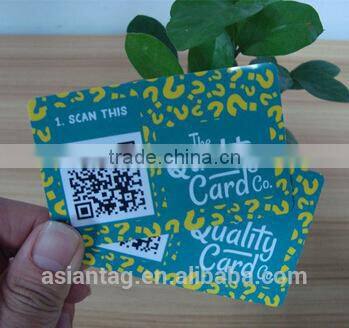 Plastic pvc barcode card