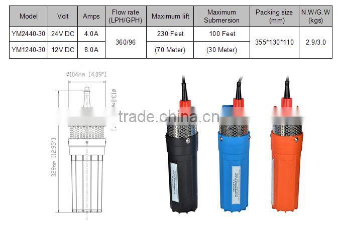 Singflo 6LPM 12/24 volt deep well submersible pump prices in india