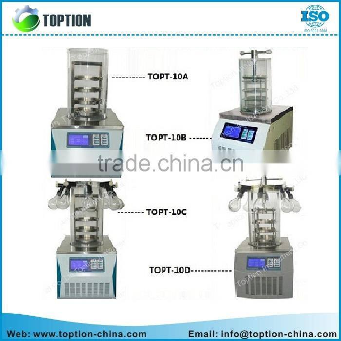 Fruit & Vegetable Processing Machines laboratory benchtop vacuum freeze dryer lyophilizer with stopper for sale