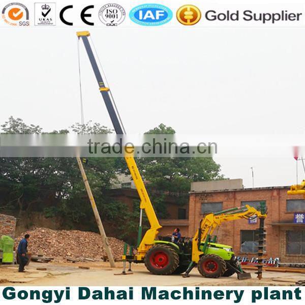 Auger crane pile driver/ Power Pole Erection Machine